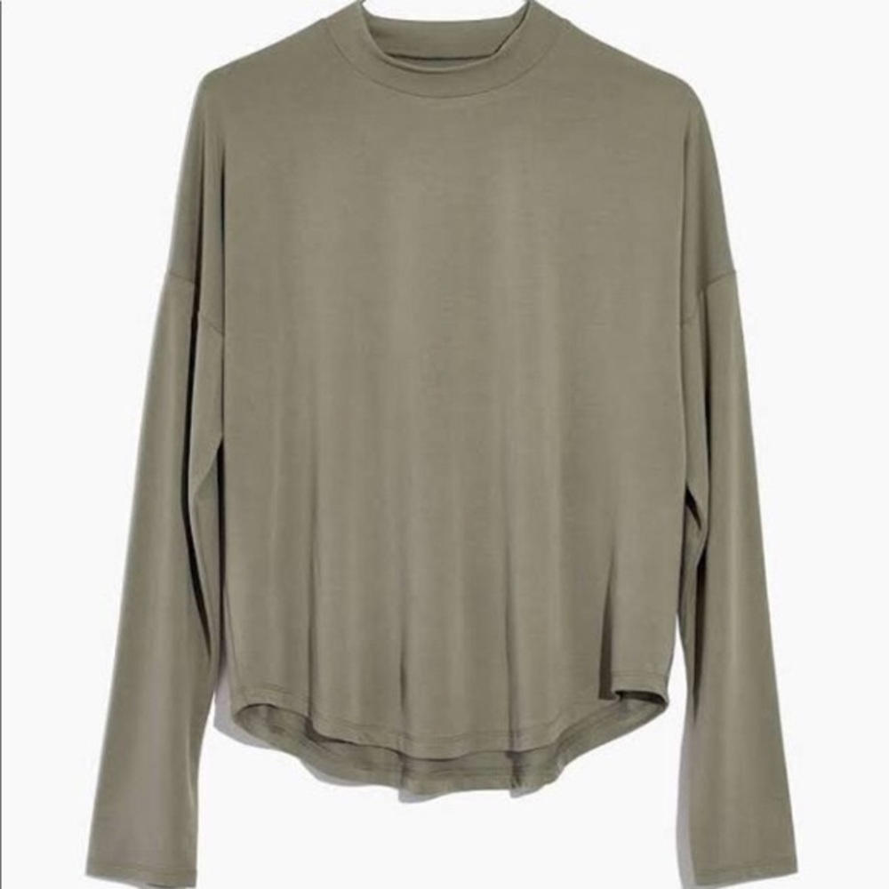 Madewell Sage Mock-neck Top